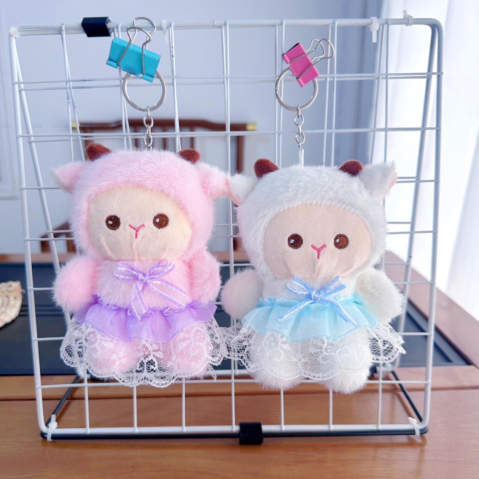 Cuatro pulgadas muñeca de peluche pequeño colgante muñeca llavero muñeca mochila colgante juguete de peluche regalo