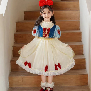 Ůͯ��ѩ�����B��ȹ��ͯ�W������ȹСŮ���＾����ȹë��ƴ�Ӽ�ȹ