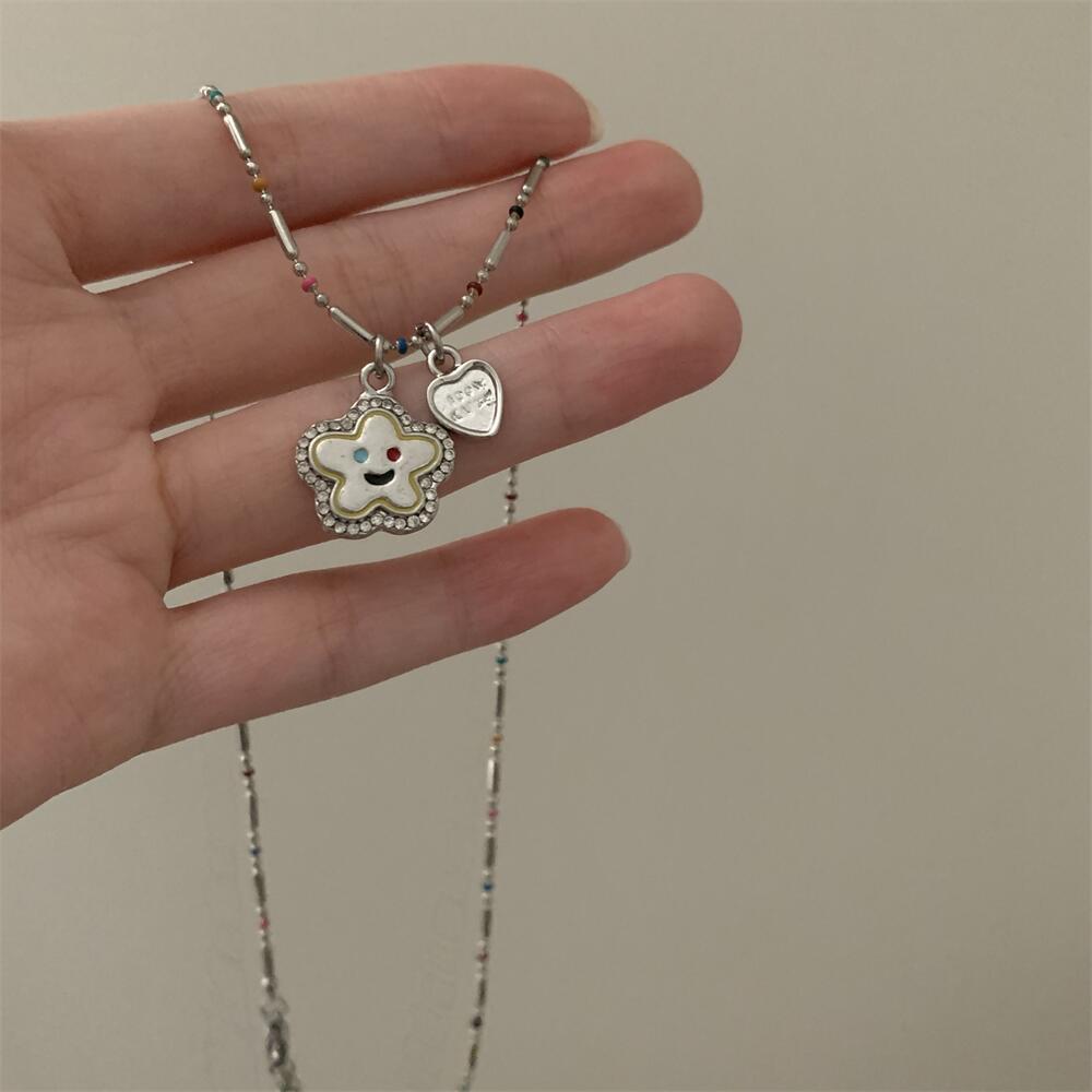 Y2k Style Cool Star Alliage Acier Au Titane Placage Incruster Zircon Femmes Pendentif display picture 1