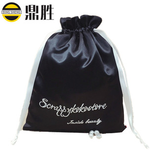 Черный тканевый мешок, сумка для ювелирных украшений, увеличенная толщина, с вышивкой