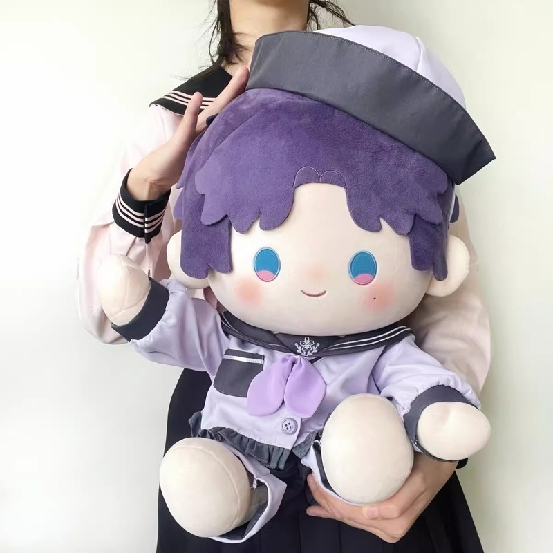 现货40cm厘米娃衣棉花娃娃坐姿一番玩偶换装衣服水手服裙子女夏季|undefined