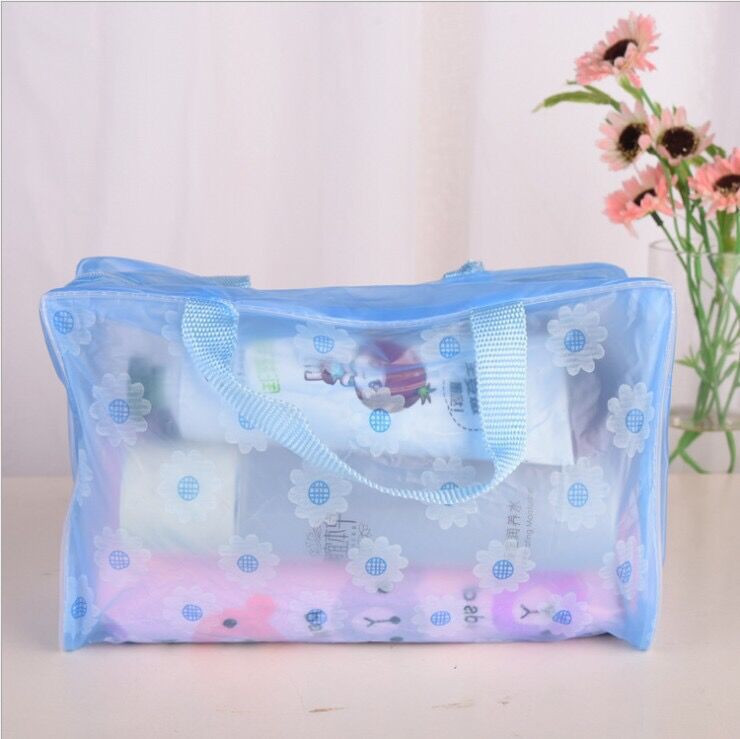 Los viajes creativos al hogar requieren la preparación de bolsas de cosméticos impermeables de PVC de Flores rotas para lavarse y bañarse, bolsas de almacenamiento al por mayor.