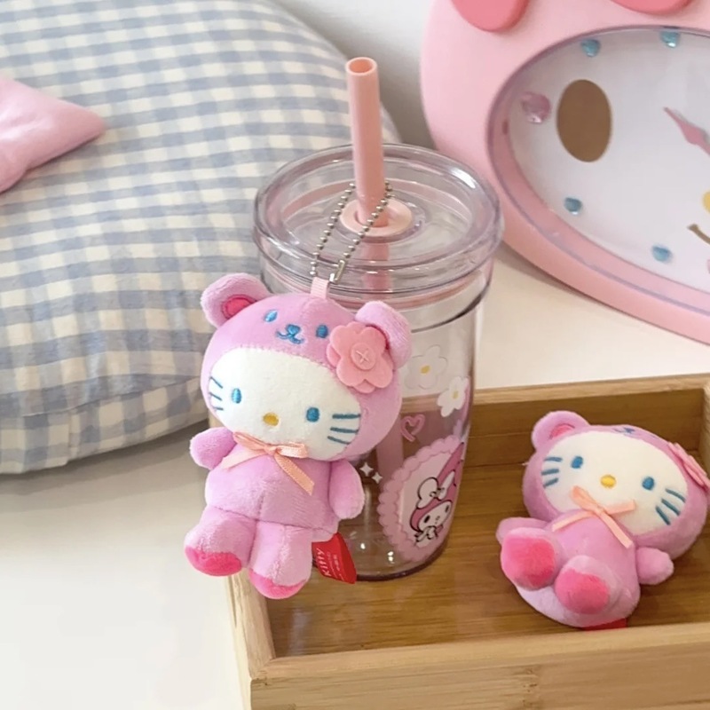 中古迷你紫色物语熊hellokitty包包挂件迷你小熊kt猫玩偶公仔挂饰|undefined