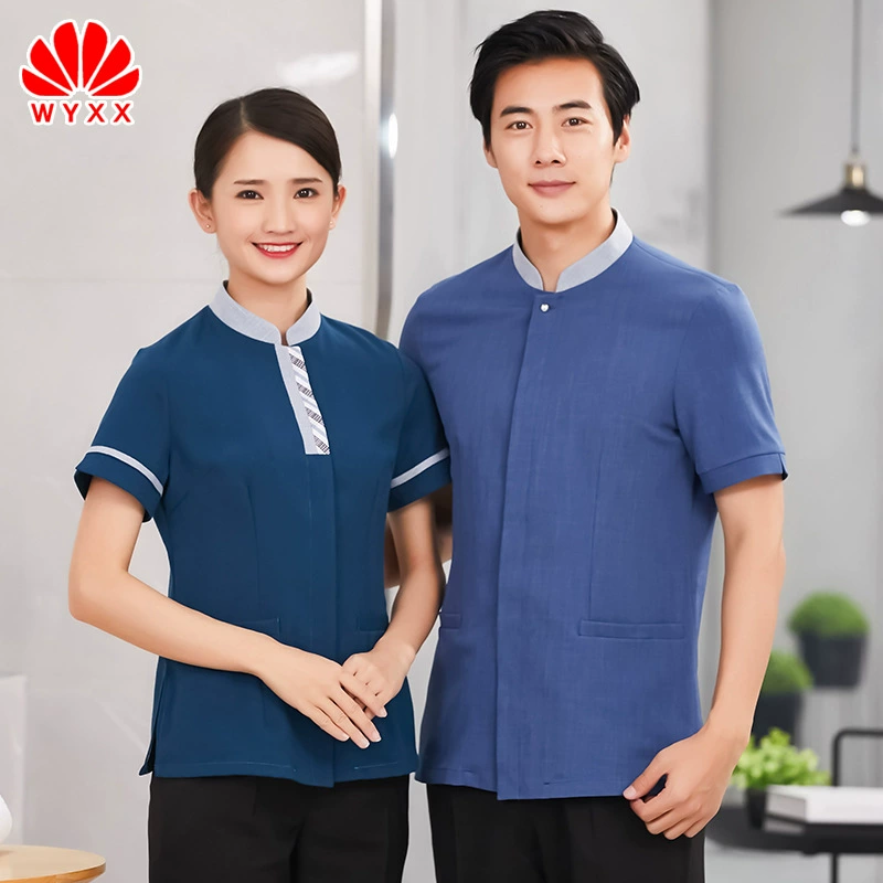 Новая Высококачественная Чистящая одежда Летняя одежда Одежда для няни с короткими рукавами Домашний реабилитационный центр Одежда для медсестер Чистка Рабочая одежда