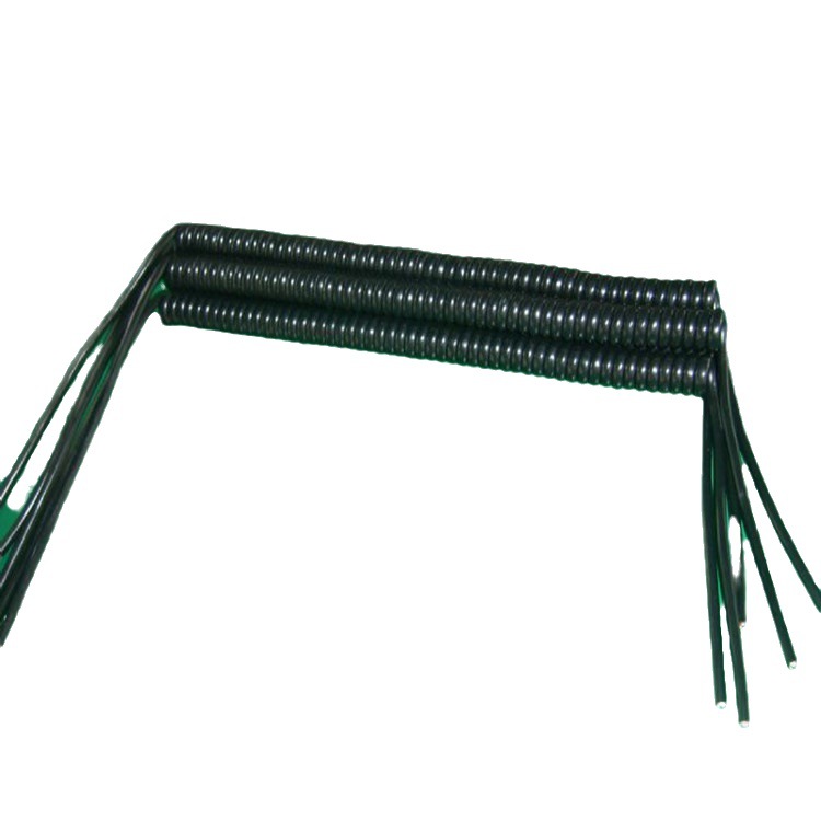 批发多芯弹性体弹簧线 PU材质弹弓插头电源线 电饭锅国标电源线