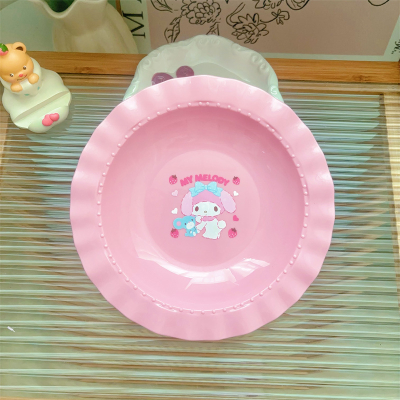 labubu马卡龙糖果色沙拉盘家用水果盘儿童甜品早餐零食水果蛋糕盘|undefined