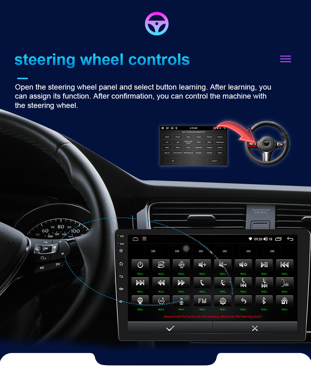 Suitable for Kia Zhipao Sportage4 KX5 16-18 to change Android GPS large screen central car navigation