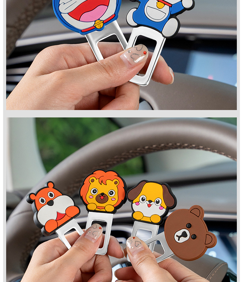 Car Interior Modification Accessories Cartoon Fixed Buckle Seat Silent Buckle Extender Car Silent Buckle Wholesale