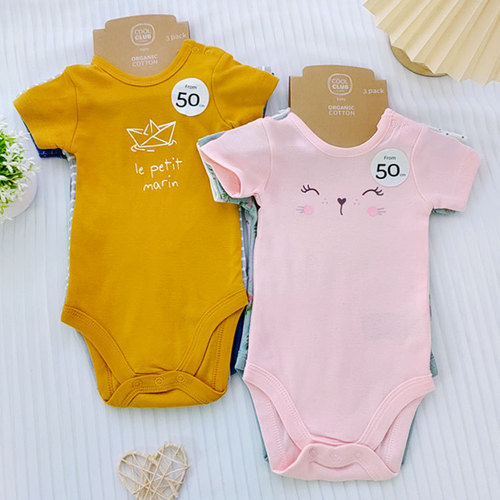 Summer unisex baby onesie for newborns, short-sleeved, pure cotton triangle crawl diaper cover, crawling suit for babies, foreign trade children's clothing