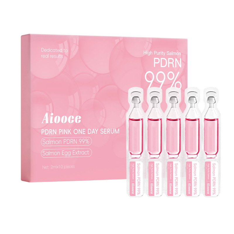 Aiooce Powder Polypeptide Second-Pulse Essence 10 Packs Hydrating and Moisturizing Pdrn Pink Facial Essence