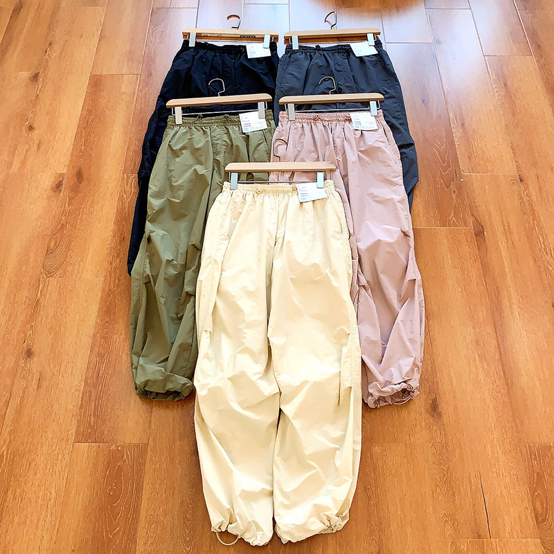 2026 New Japanese Style Casual Wide-Leg Pants Quick-Dry Pants Parachute Pants Work Pants Women's Sun Protection Pants 464888