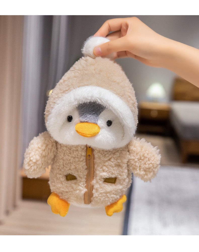 Cross-border costume-changing penguin plush toy, popular oceanarium souvenir gift, doll, stuffed animal, pillow