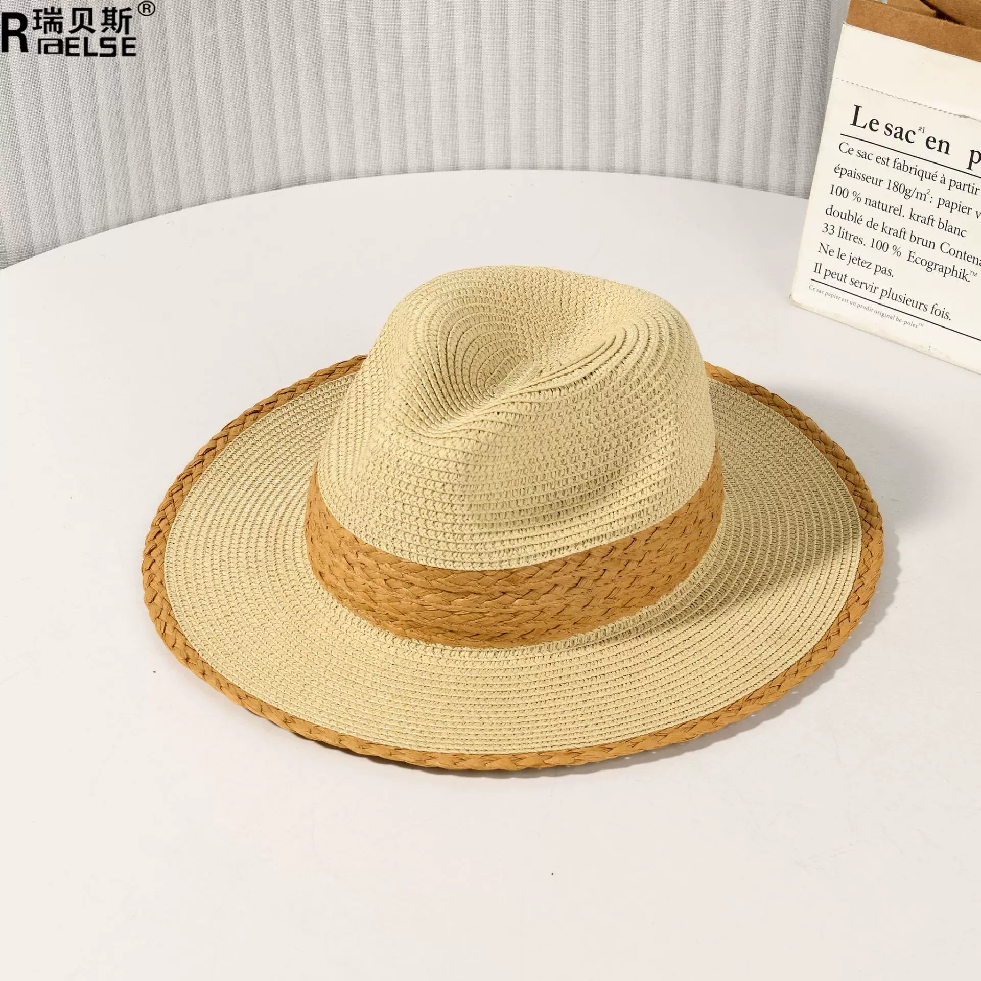 夏季白搭草帽男士防晒遮阳出游可透气礼帽简约时尚巴拿马帽英伦帽