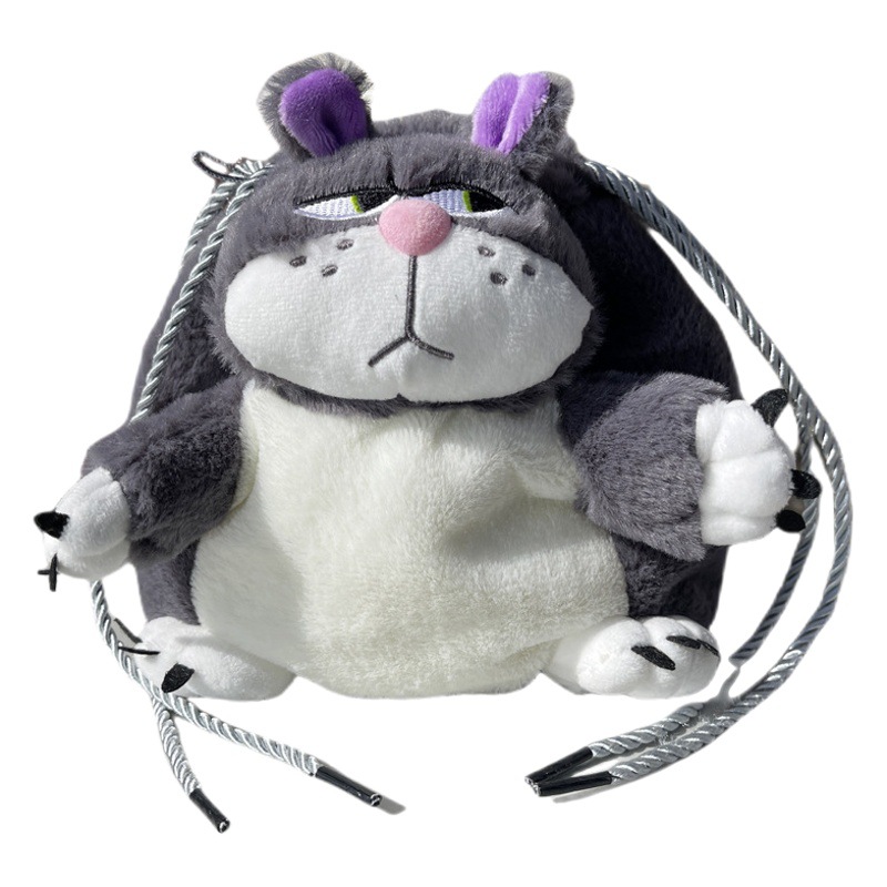 Pequeño Libro Rojo Lucifer gato muñeca bolsa de mensajero bolsa de cordón de La felpa bolsa de hombro divertido gato bolsa de cordón