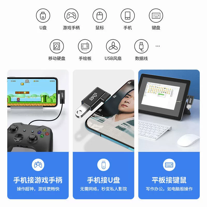 Переходник Elbow Type-CUSB3.0 адаптер для передачи данных OTG для ноутбука