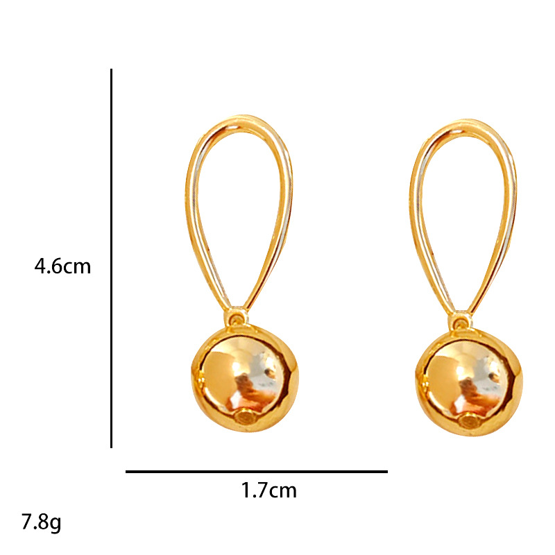 15g Weight Alloy Ear Needle Material Ear Studs Classification 1 Pair Quantity Holiday, Banquet, Selfie Occasion Alloy Material Water Droplets Pattern All Seasons Season Women's Gender Plating Design Casual, Elegant, Lady Style 1 Pair Casual Elegant Lady Water Droplets Plating Alloy Ear Studs 18
