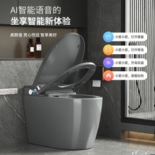 灰色即热式智能马桶家用电动坐便器带水箱妇洗座圈烘干加热坐便器