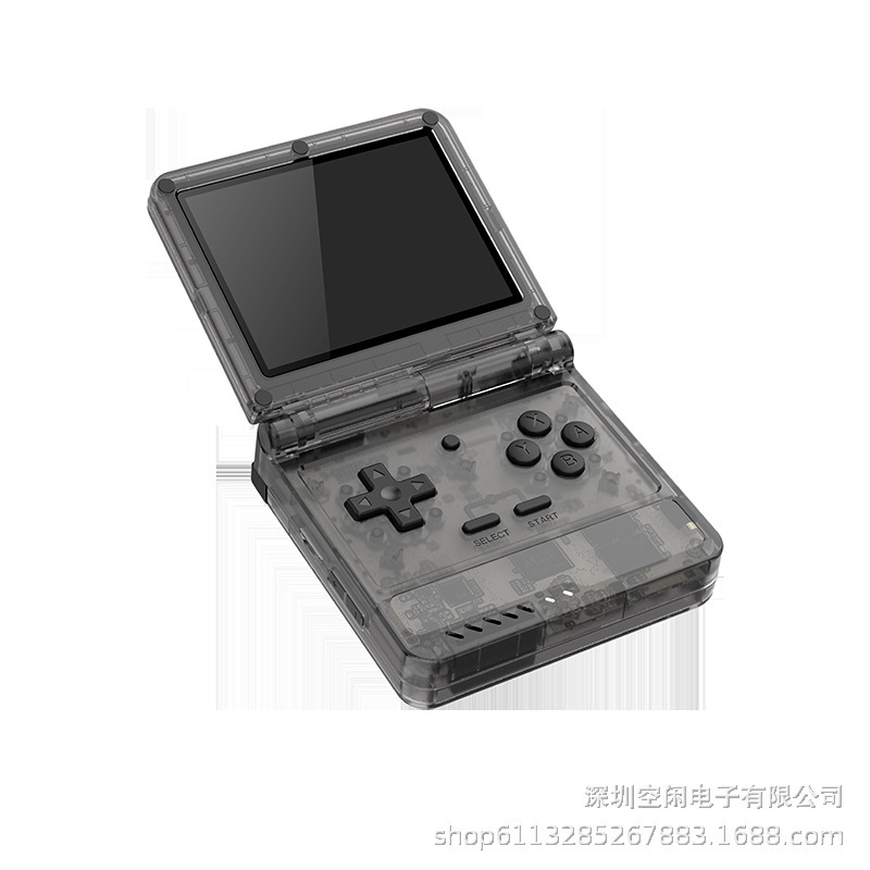 跨境新款开源V90S掌上游戏机迷你翻盖掌机64位经典复古GBA街机PSP|undefined