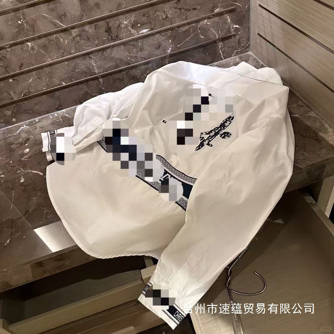 New niche ins-style embroidered patchwork long-sleeve shirt, versatile, loose, light luxury, elegant shirt jacket wholesale