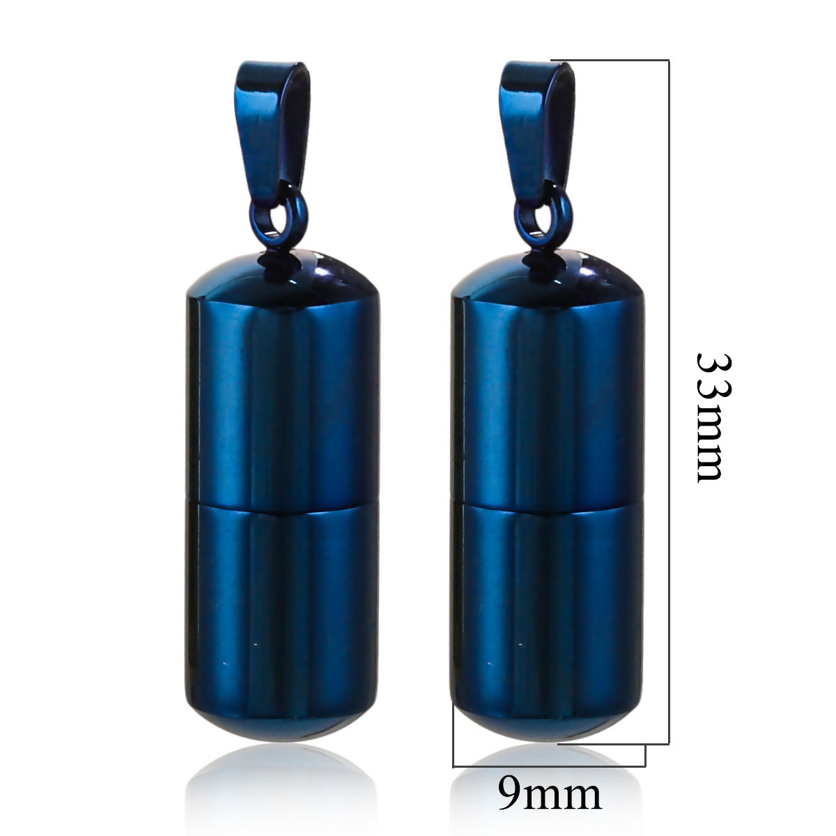 Europa y los Estados Unidos torcen las píldoras de acero de titanio perfumes colgante cápsula de acero inoxidable artículos de carta de amor llaveras de cenizas joyerías DIY