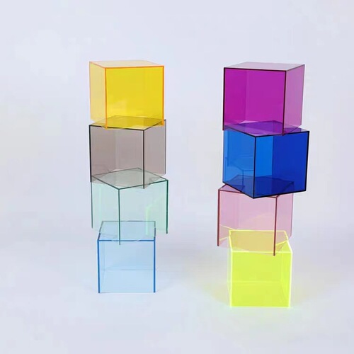 Colorful display box acrylic box makeup box toy display cabinet figure storage box model integrated dust cover