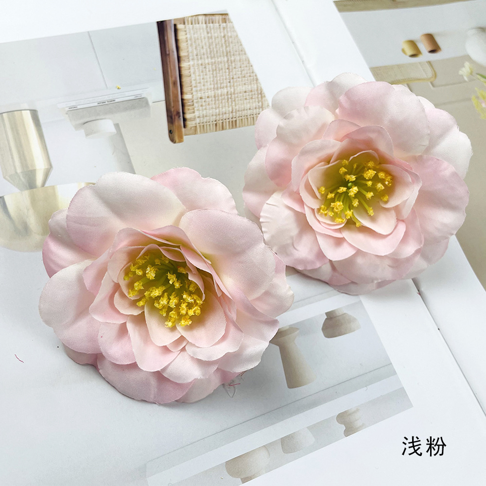 Cabeza coreana de flores de osmanthus diy núcleo de hierba peonía de flores falsas hechas a mano tocado de flores material de pinza de flores paquete de decoración de pared de flores para el hogar