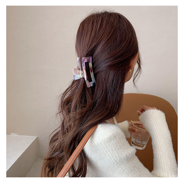 Wholesale Acetate Catch Clip Mermaid Color Hair Catch Back Head Hairpin Colorful Shark Clip display picture 8