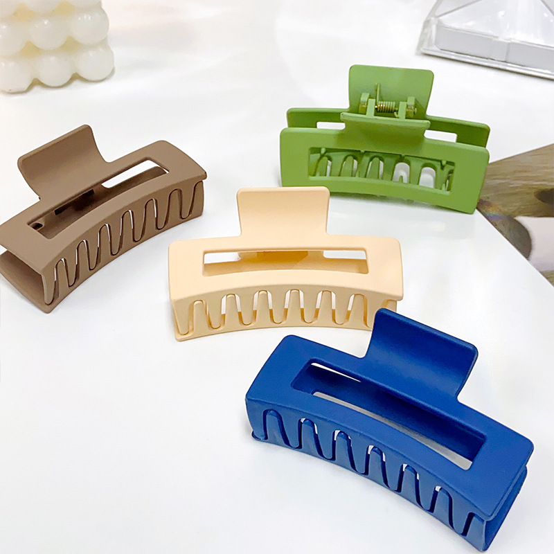 Primavera nueva moda retro esmerilado 8,5 cm clip cuadrado dulce chica tiburón clip accesorios para el cabello puesto al por mayor