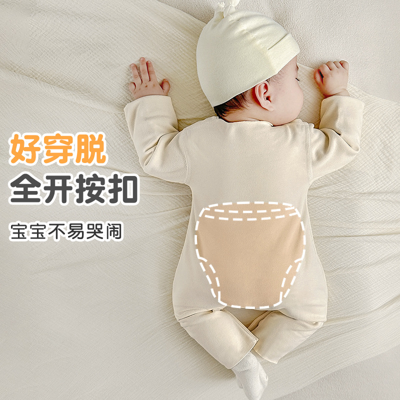 Baby overcoat otoño y invierno de primer año calentamiento pijamas apretados para niños, niñas y niños, ropa de bebé de luna llena image 3
