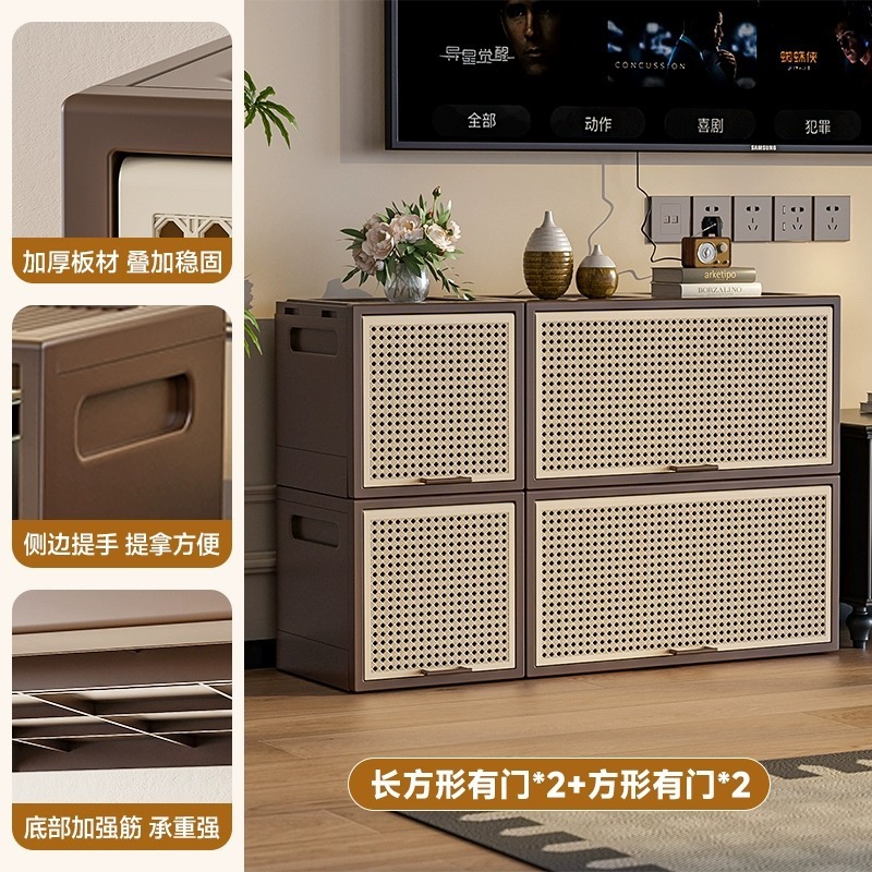 Younai 中世スタイルの収納キャビネット収納キャビネット折りたたみ大容量多層リビングルームホームスナック収納キャビネット|undefined