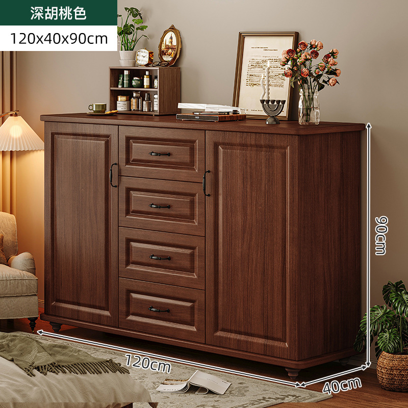 Gabinete de TV Gabinete de almacenamiento de estilo americano sala de estar hogar patas de madera maciza moderno dormitorio minimalista montado en la pared pecho de cajones gabinete de TV