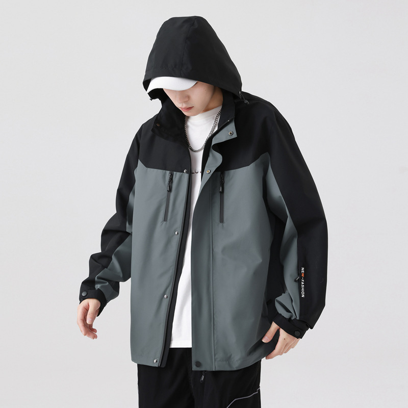 Chaqueta de estilo de caída para hombres y mujeres de otoño de una sola capa delgada chaqueta windbreaker al aire libre caminata ropa de montaña pareja chaqueta deportiva