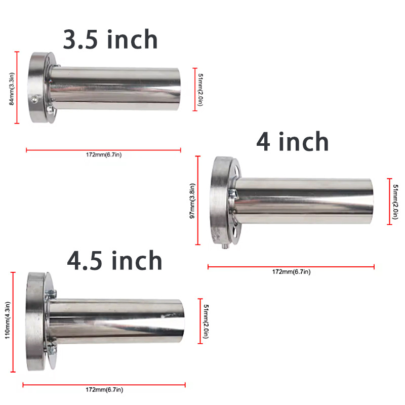 Directly supplied by the manufacturer, universal exhaust muffler for modified cars, 304 stainless steel tailpipe silencer