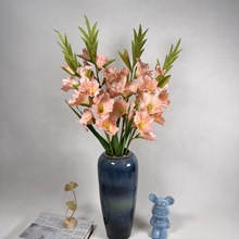 仿真单支剑兰花束绢布婚庆客厅摆放摄影道具典礼花篮园林艺造景花