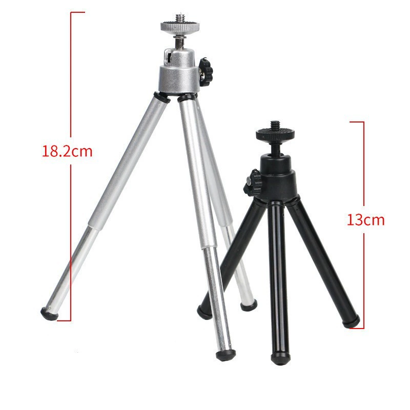 Small handheld tripod, digital CCTV camera, phone holder, projector, clips included