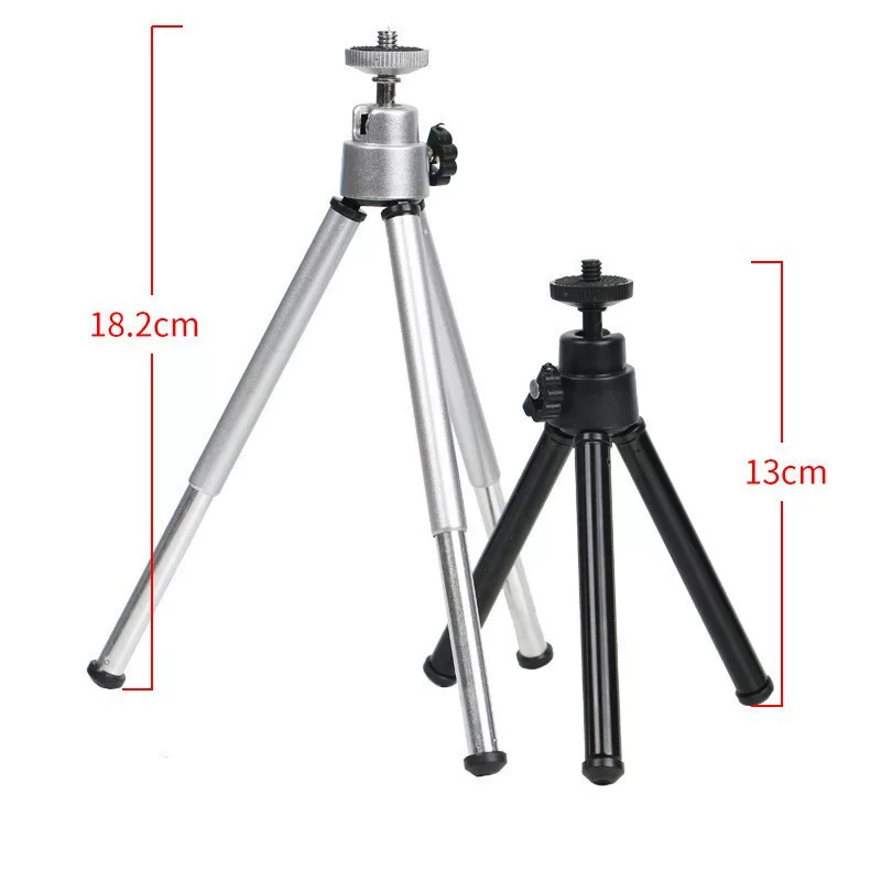 Small handheld tripod, digital CCTV camera, phone holder, projector, clips included