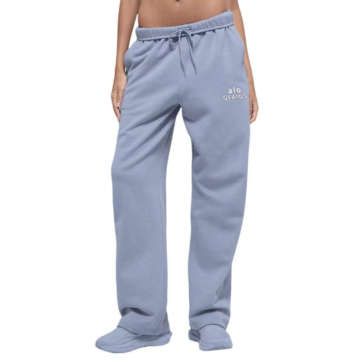 alo nuevo pantalones casuales sueltos de piernas anchas primavera y otoño de dopamina pantalones de color sólido pantalones casuales