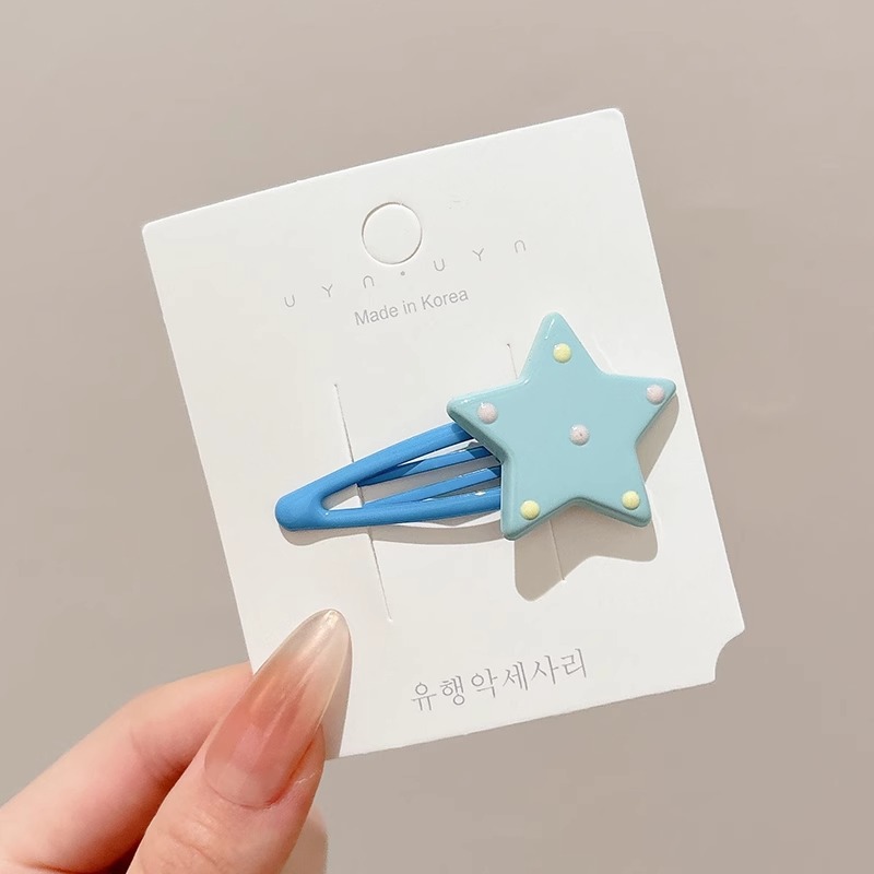 Color para niños lindo pequeño bb clip niña flequillo clip de cabello roto horquilla para bebé tocado de niña estrella horquilla