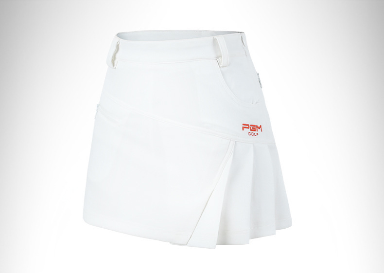 Váy golf nữ hakama dây kéo thời trang xếp ly lót an toàn — Qz012 màu cam, Qz012 màu đỏ hoa hồng, Qz012 màu trắng, QZ012 màu xanh lam chi tiết 19