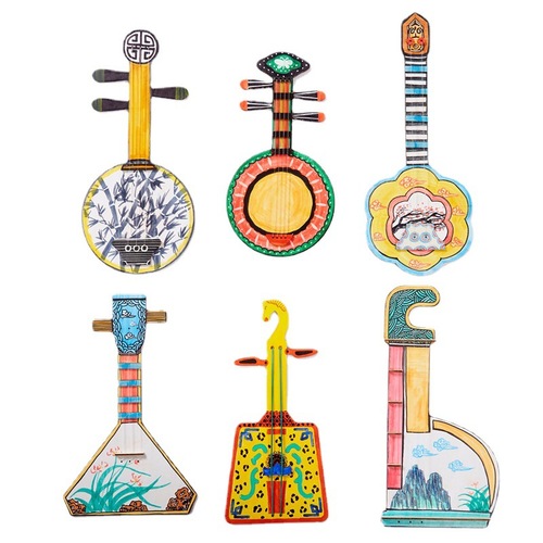 Children's educational toys, traditional musical instruments, handmade diy material package, kindergarten Chinese style art painting