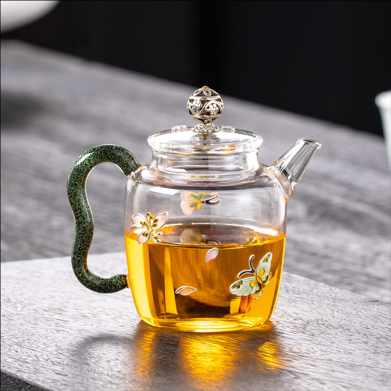 Glass teapot, elite flavored tea, increased thickness
