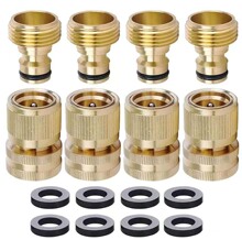 美规花园软管快速连接器接头3/4GHT外牙奶嘴快接3/4GHT内牙通水接