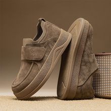 勃肯男鞋秋季休闲运动软底增高开车专用上班工作魔术贴乐福豆豆鞋