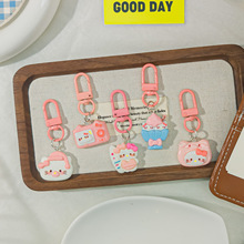 粉扣K02超萌粉嫩购物kt钥匙扣可爱卡通少女甜美挂件情侣闺蜜配饰