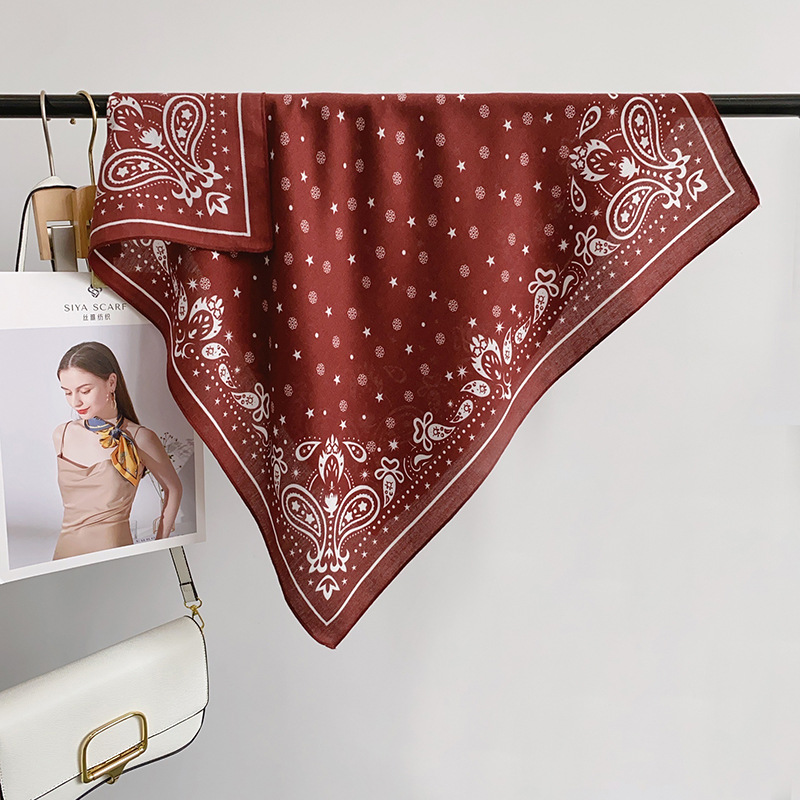 Herringbone simple impresión bufandas cuadradas coreanas pequeñas fragancias damas profesionales con bufandas de moda bufandas decorativas