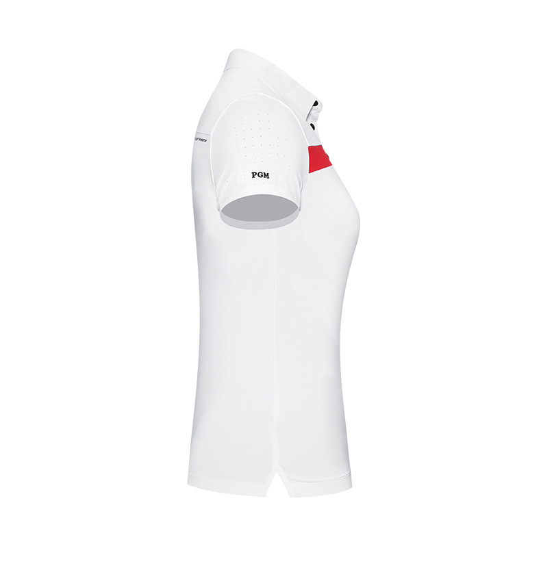 Áo thun golf nữ ngắn tay PGM thoáng mát, thấm hút mồ hôi — KUZ148-Đen, YF596-màu đỏ, KUZ148-Kaki, YF596-màu trắng chi tiết 10