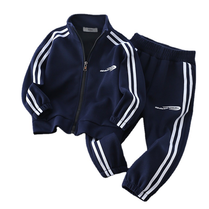 Set sportivo per bambini 2023 Autunno edizione coreana Maglione casual Uniforme di classe semplificata per la scuola di moda per ragazzi_voghion.com