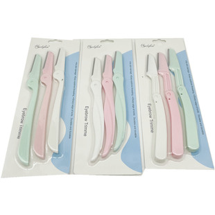 3-Pack Foldableing Eyebrow Trimmer Beauty Tools Stainless Steel Blade Eyebrow Razor Manufacturer Wholesale Eyebrow Trimmer