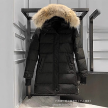 Shelburm跨境外贸羽绒服茄拿大15款女士中长款外套配大狼毛