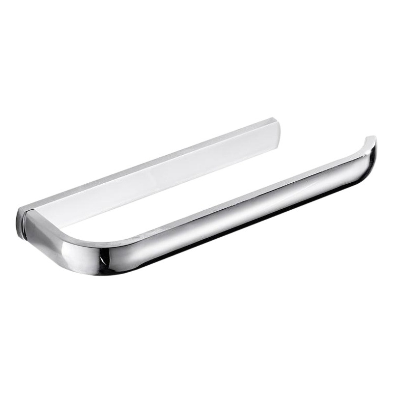 Galvanoplastia cromo plata brillante simple latón anillo de toalla Barra de baño Baño colgante de hardware precio al por mayor